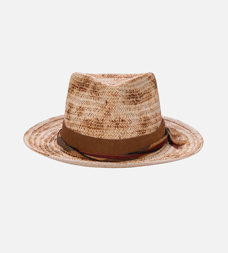 front view of woven sun hat