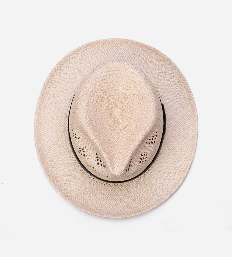 top view of cool straw hat