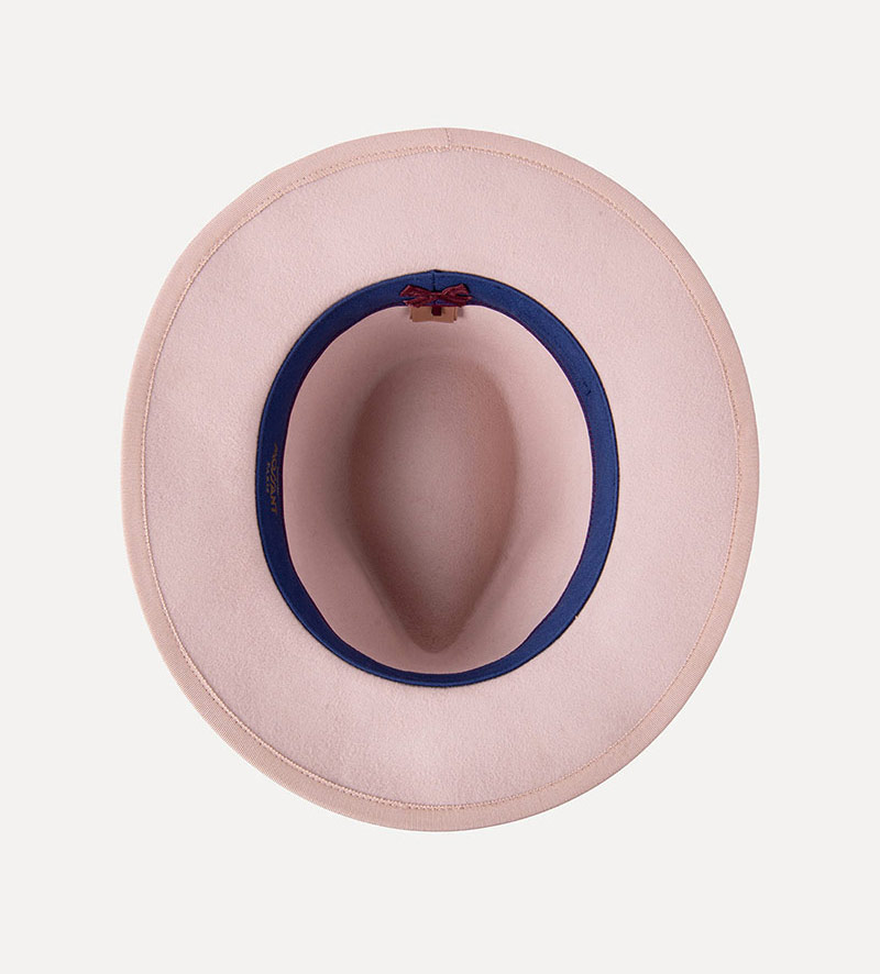 inside view of girls fedora fedora hat with bowknot