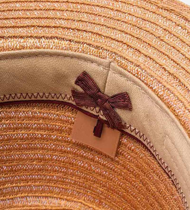 detail of hemp sun hat