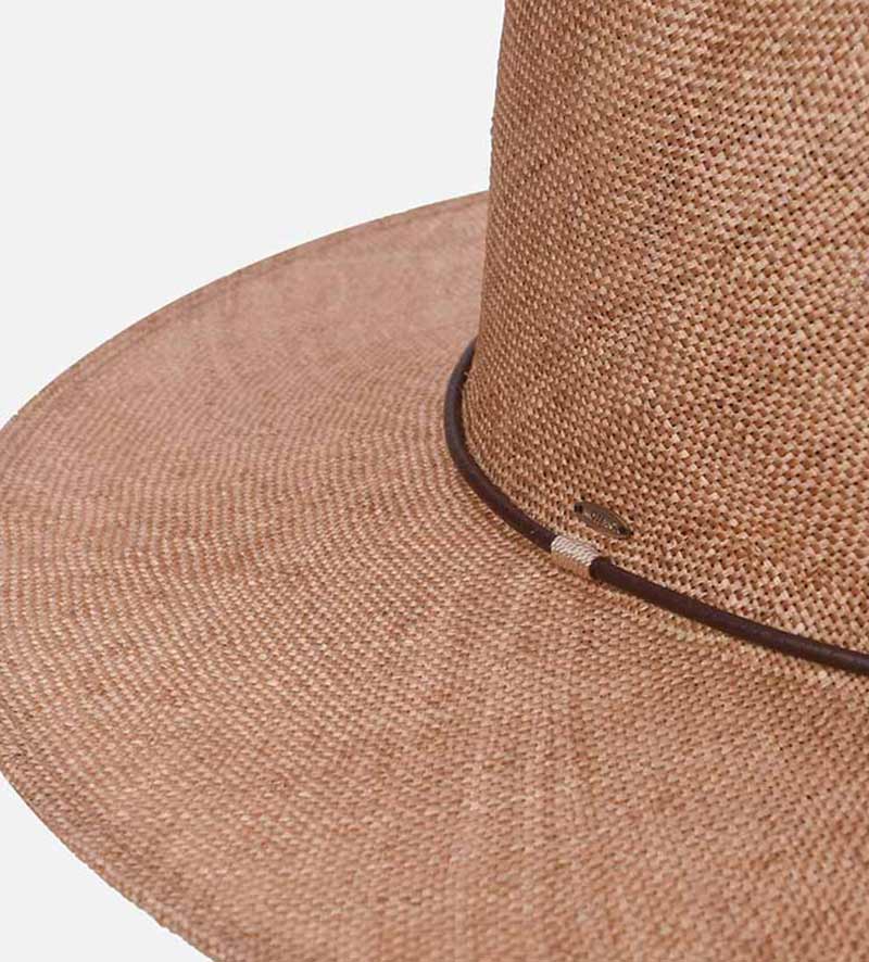 hatband of mens wide brimmed straw hat