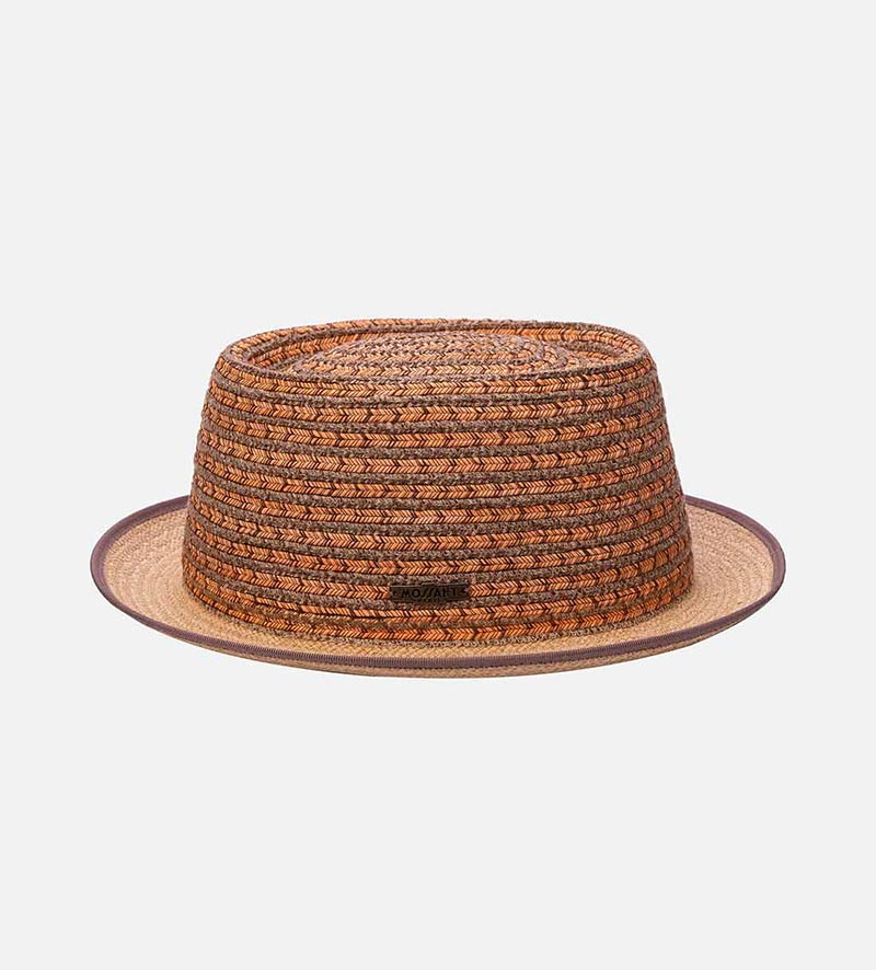 side view of orange sun hat