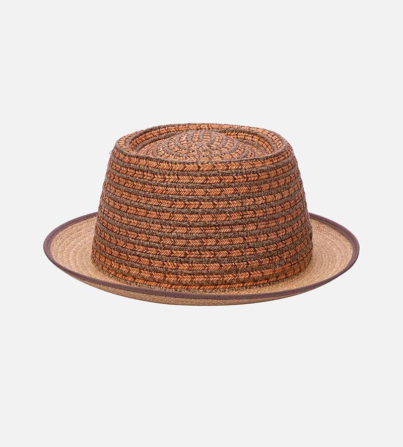 front view of orange sun hat