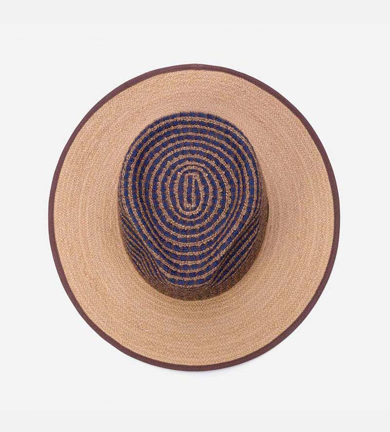 top view of mens wide brimmed sun hat