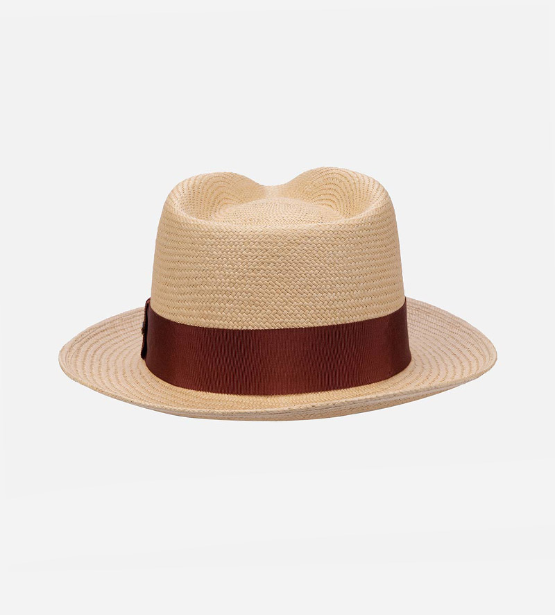 back view of panama sun hat