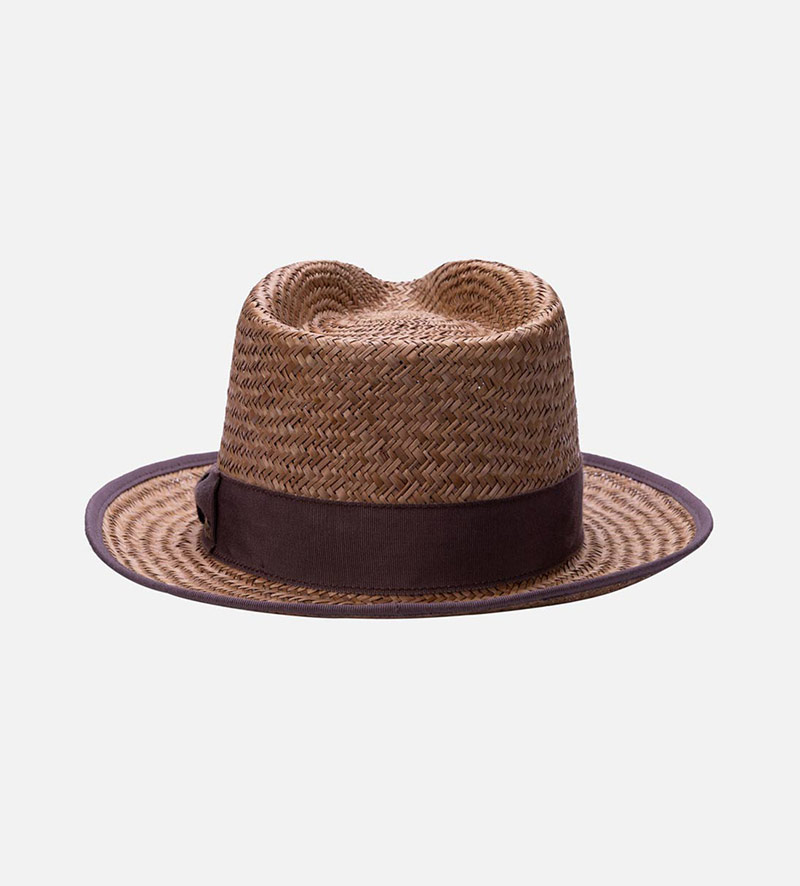 back view of sun hat with bow