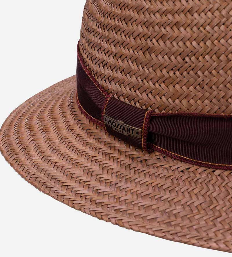 hatband detail of straw work hat