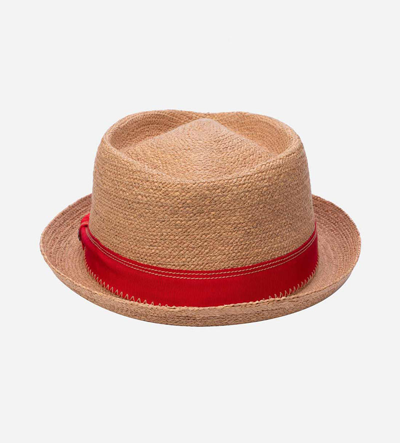 front view of small straw hat