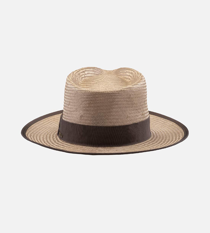 back view of straw sun hat