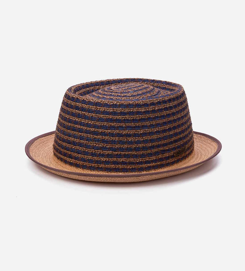 back view of round straw hat