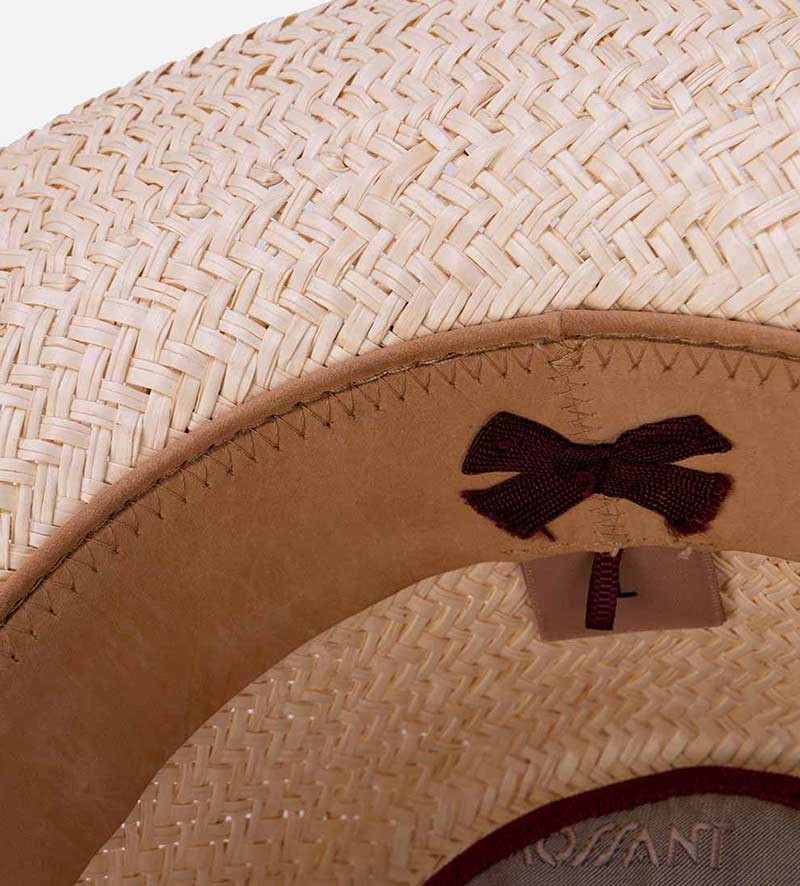 detail of woven sun hat