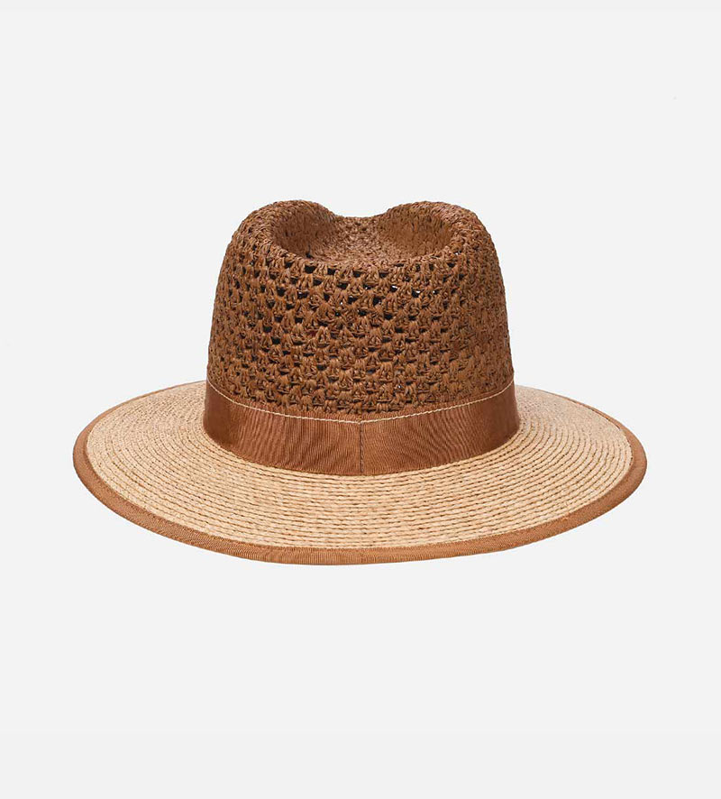 back view of summer fedora