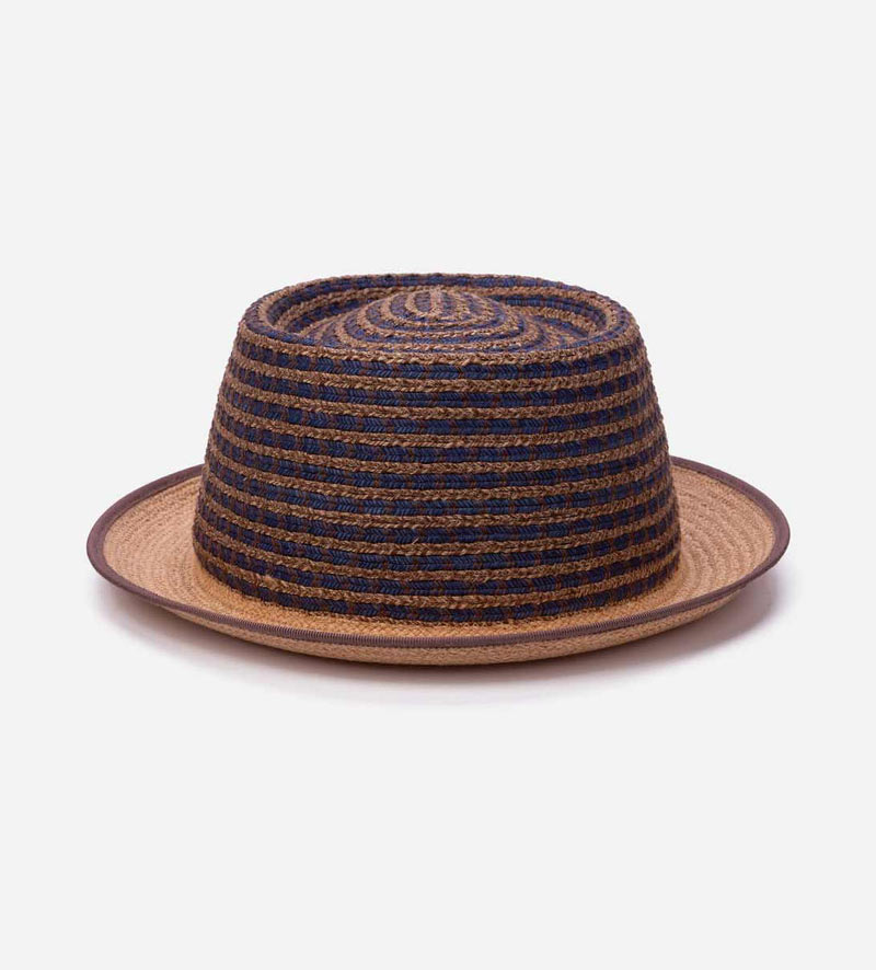 front view of round straw hat