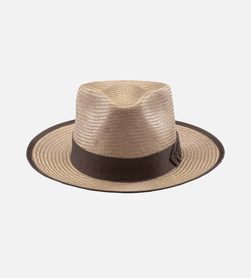 front view of straw sun hat