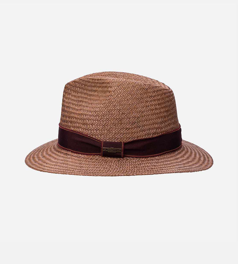 side view of straw work hat