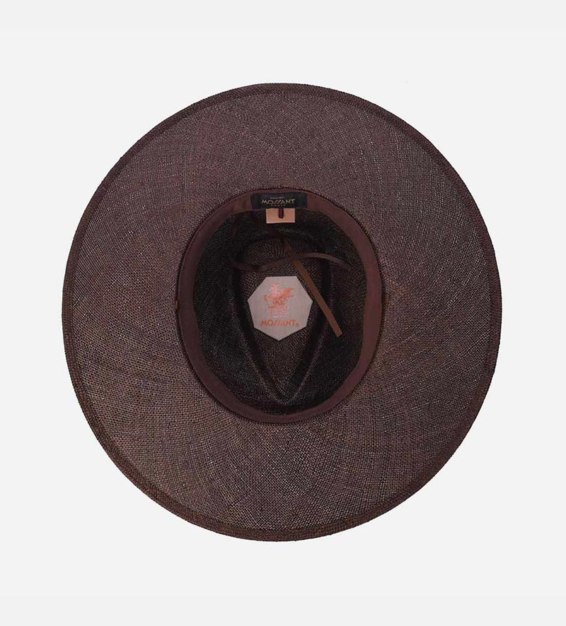 inside view of wide brim sun hat