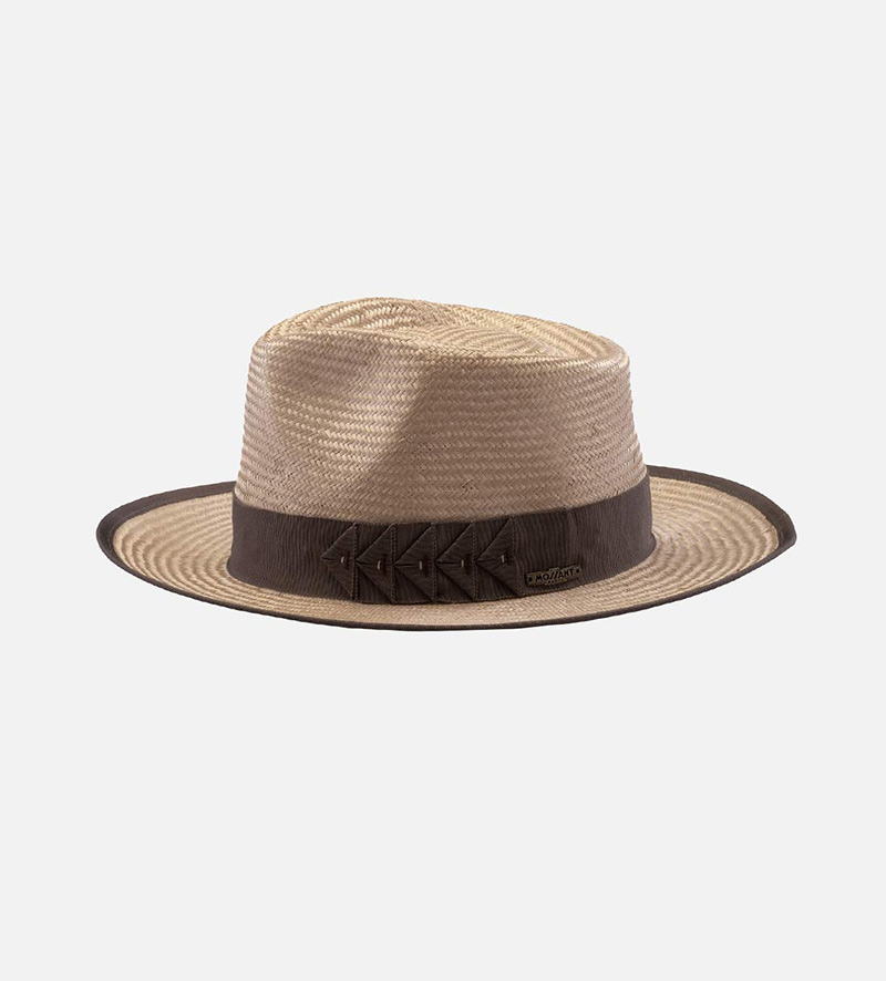 side view of straw sun hat