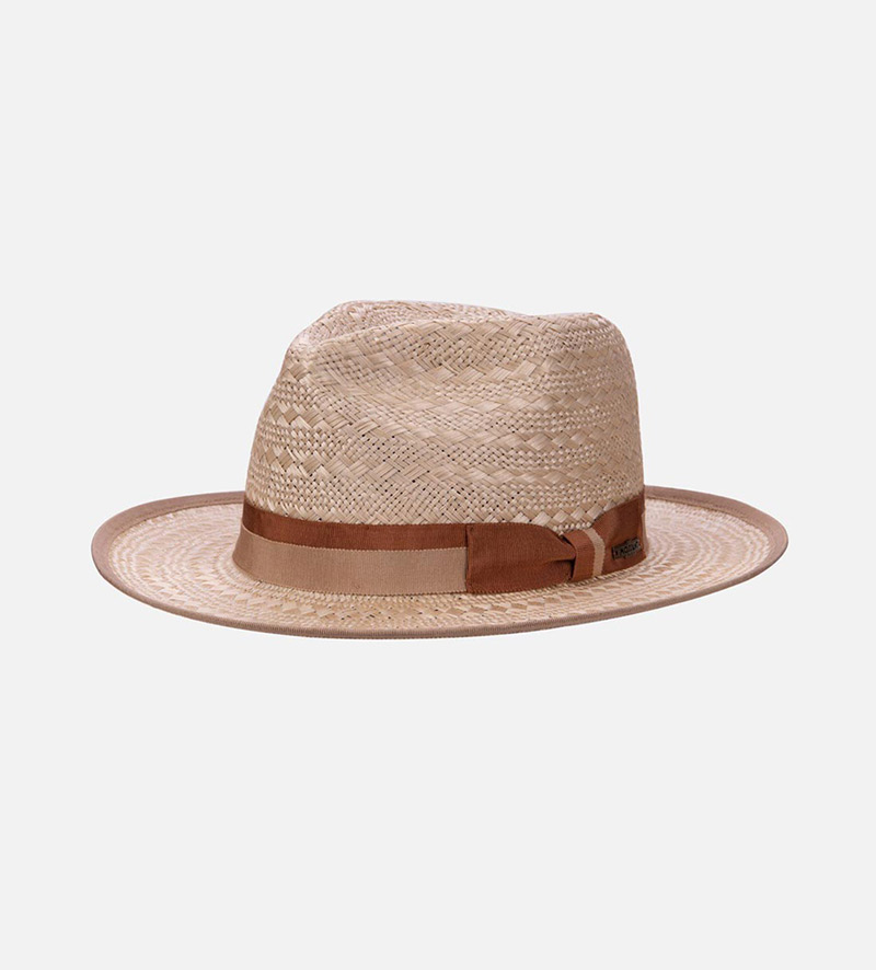 oblique view of women straw fedora hat