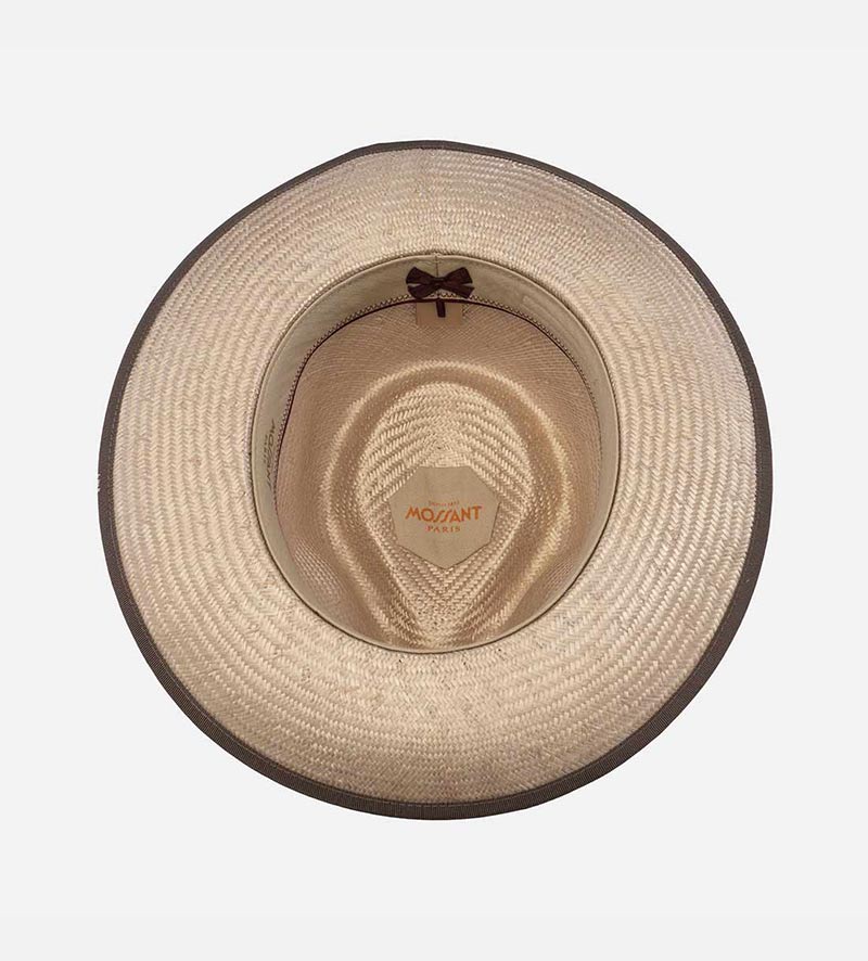 inside view of straw sun hat