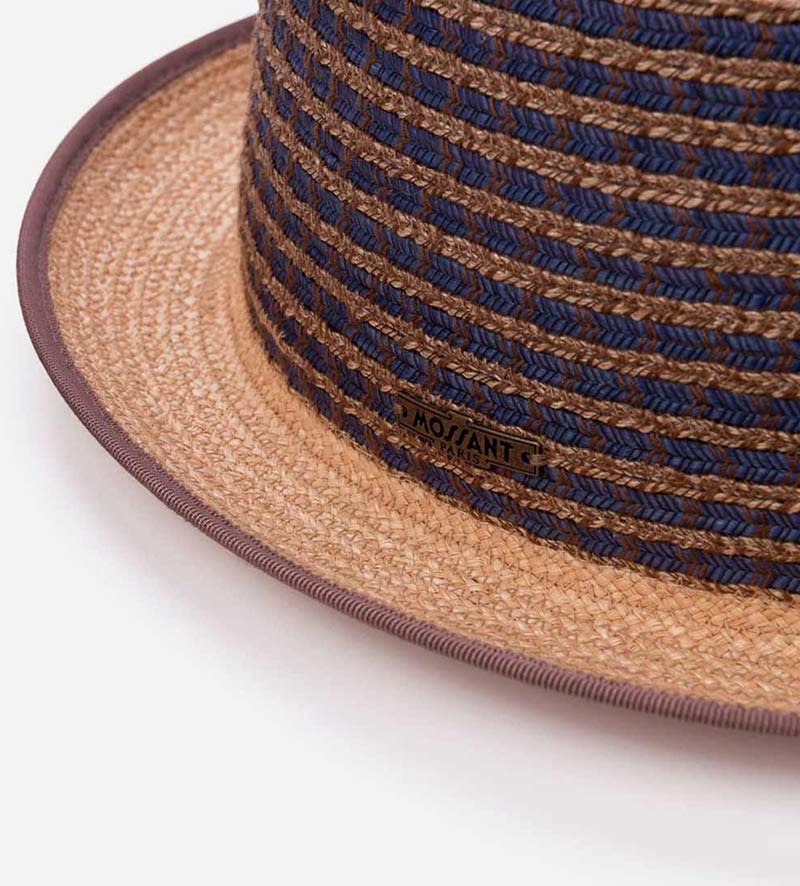 detail of round straw hat