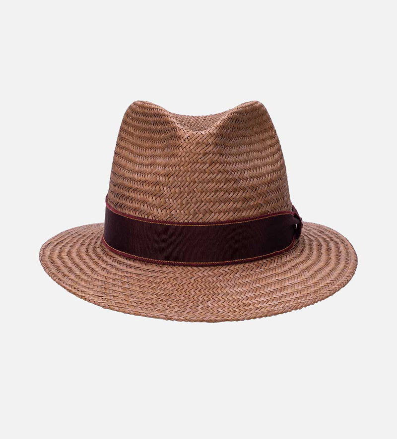 DITRY Palm Fiber Straw Work Hat Middle Brim Tan