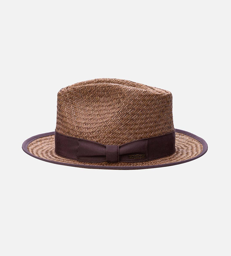 side view of sun hat with bow