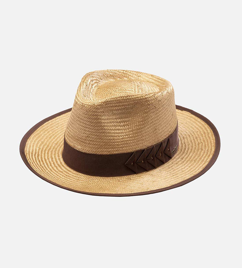 ALTAIR Sieal Hemp Fedora Medium Brim Burlywood