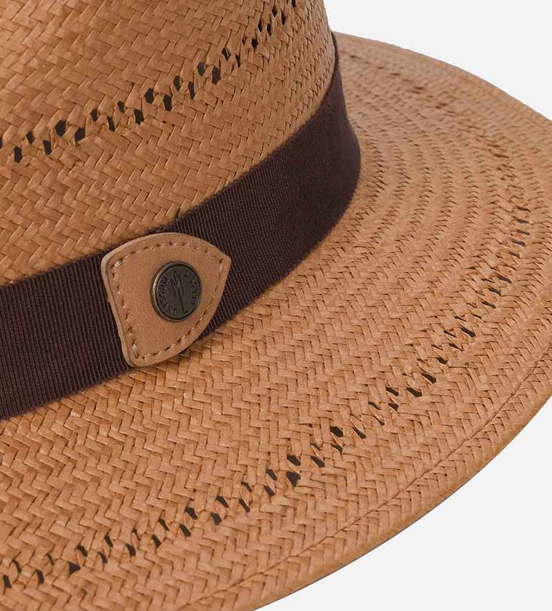 hatband view of straw safari hat