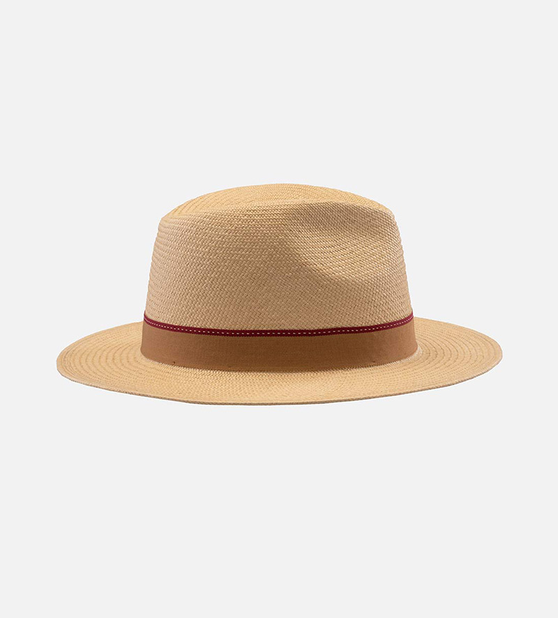 back view of outdoor straw hat