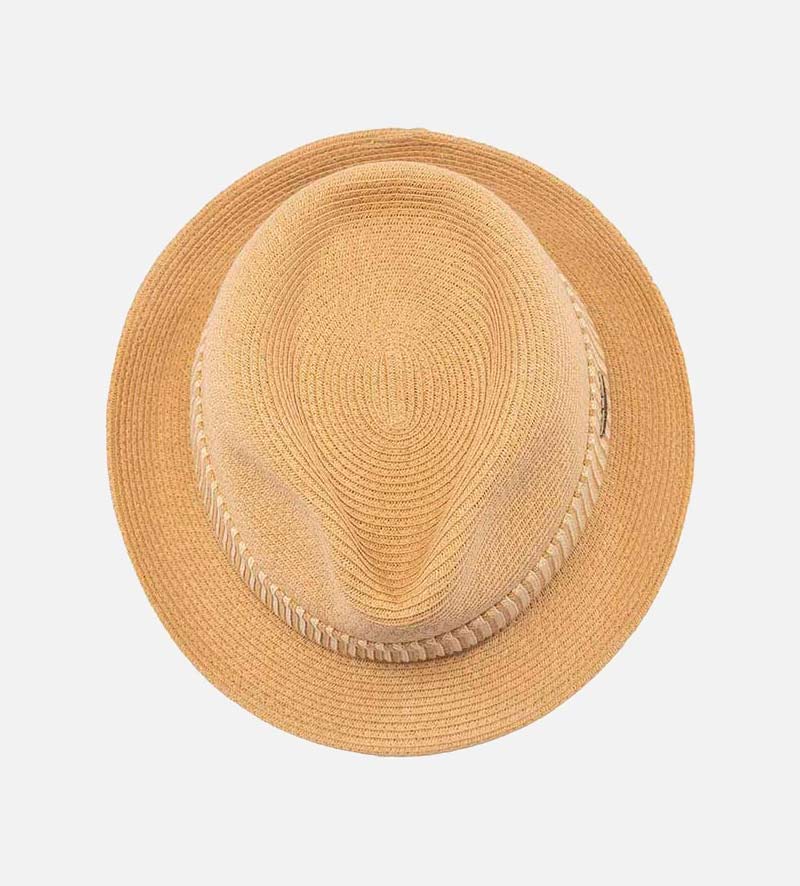top view of folding sun trilby hat