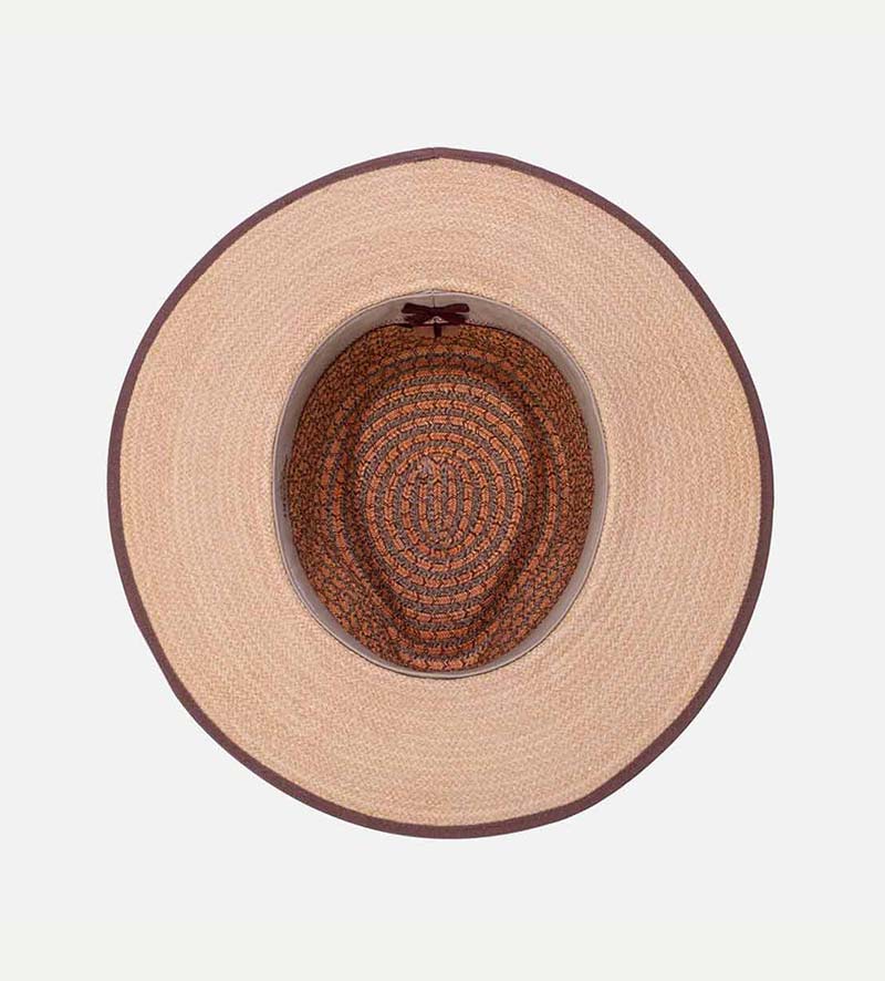 inside view of wide brim outdoor sun hat