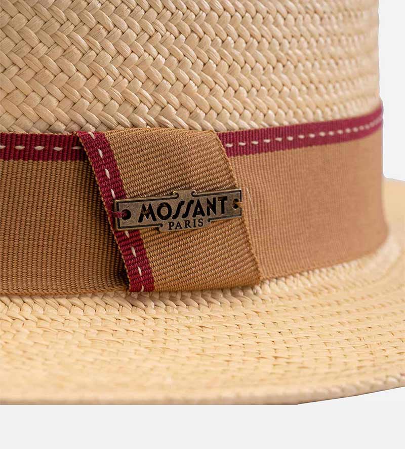 hatband detail of outdoor straw hat