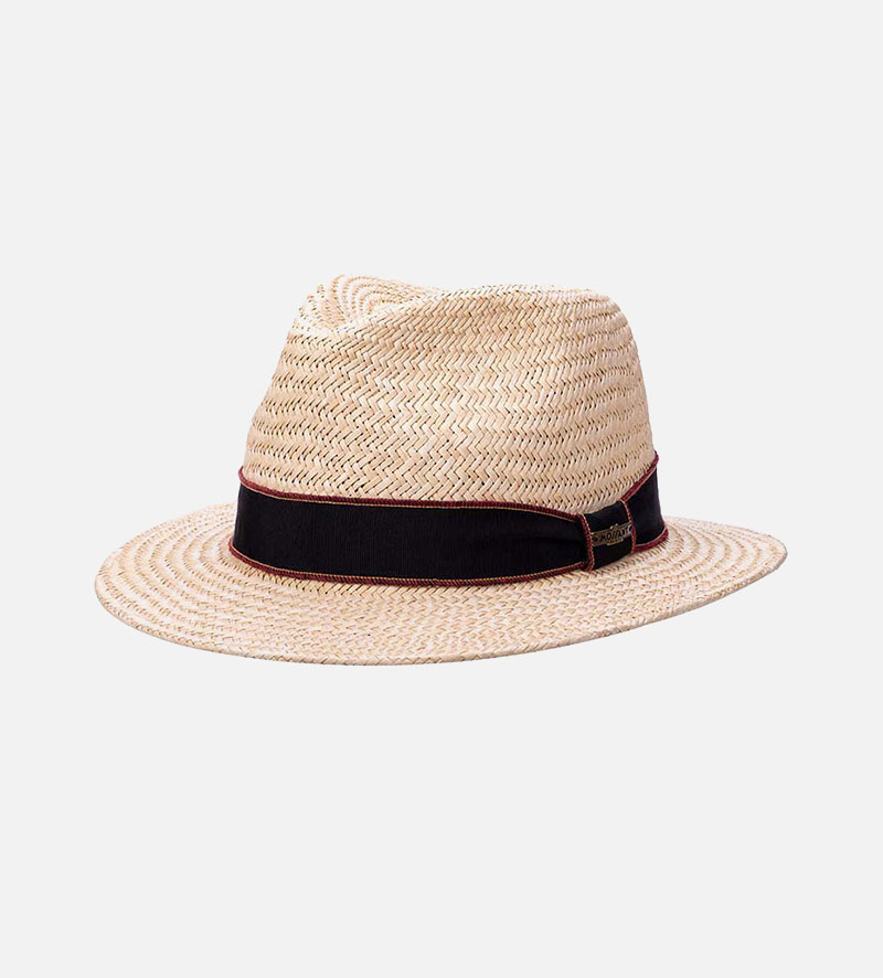 DITRY Palm Fiber Farmers Straw Fedora Middle Brim Bisque