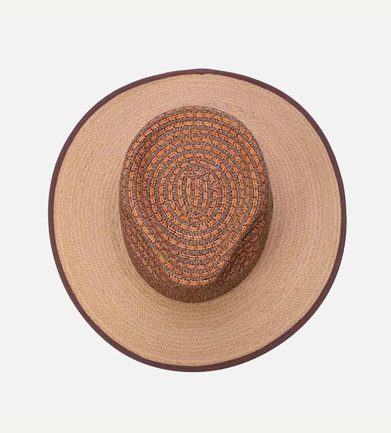 top view of wide brim outdoor sun hat