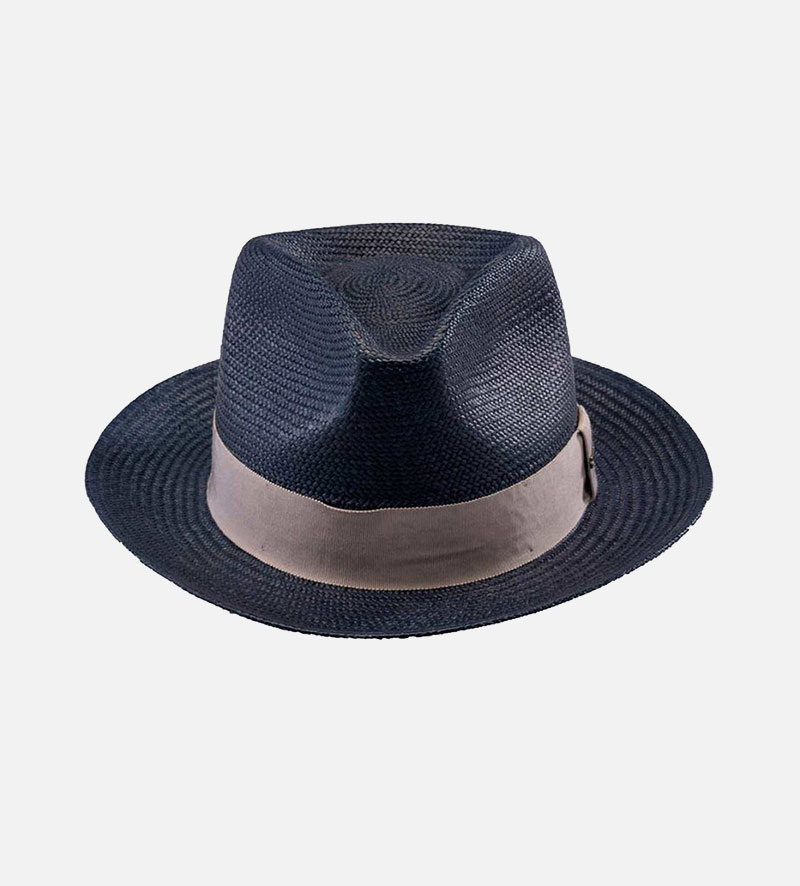 front view of blue sun hat