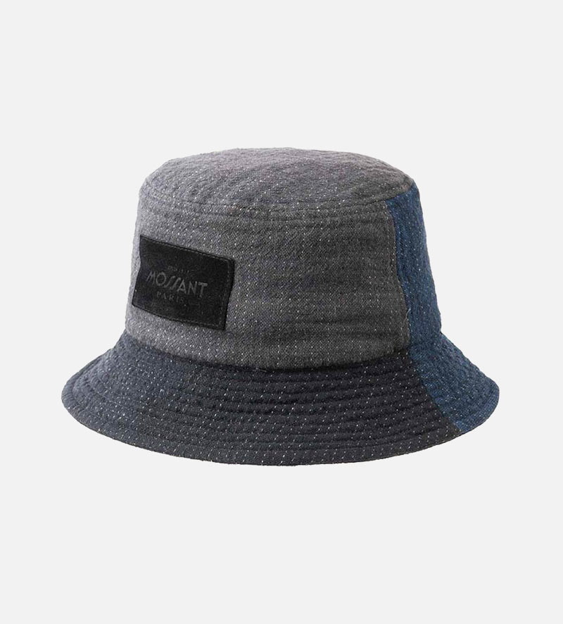 SIMEON Linen-Cotton Bucket Hat For Men Gray-Black-Lightgray