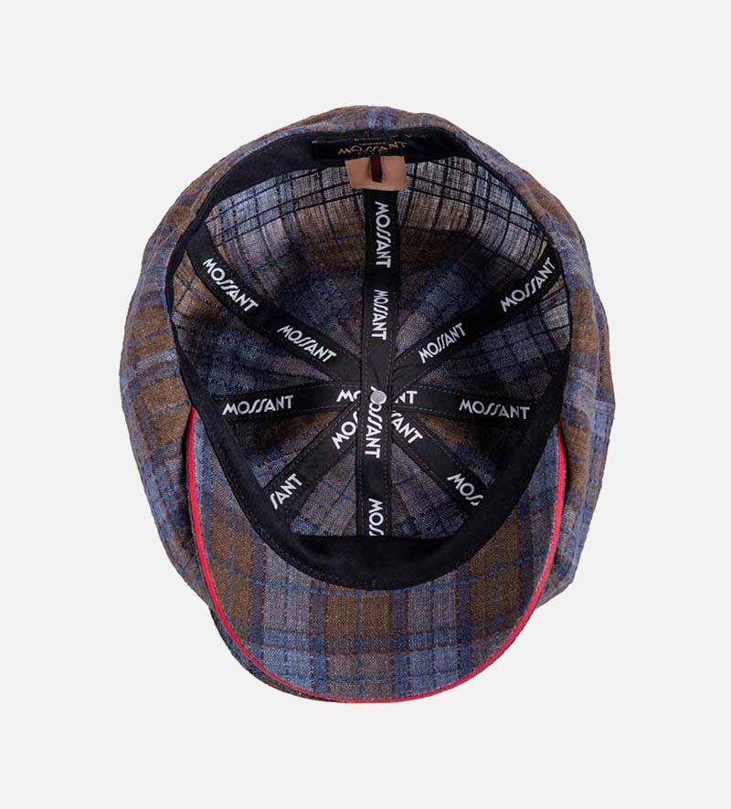 inside view of 8 panel newsboy cap