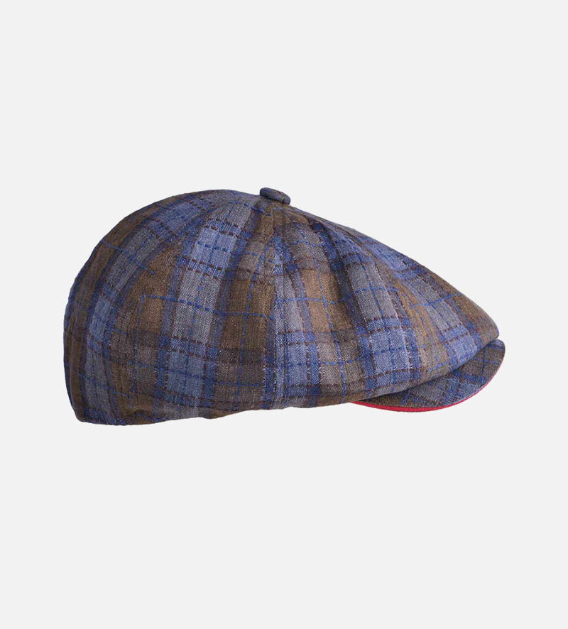 back view of 8 panel newsboy cap