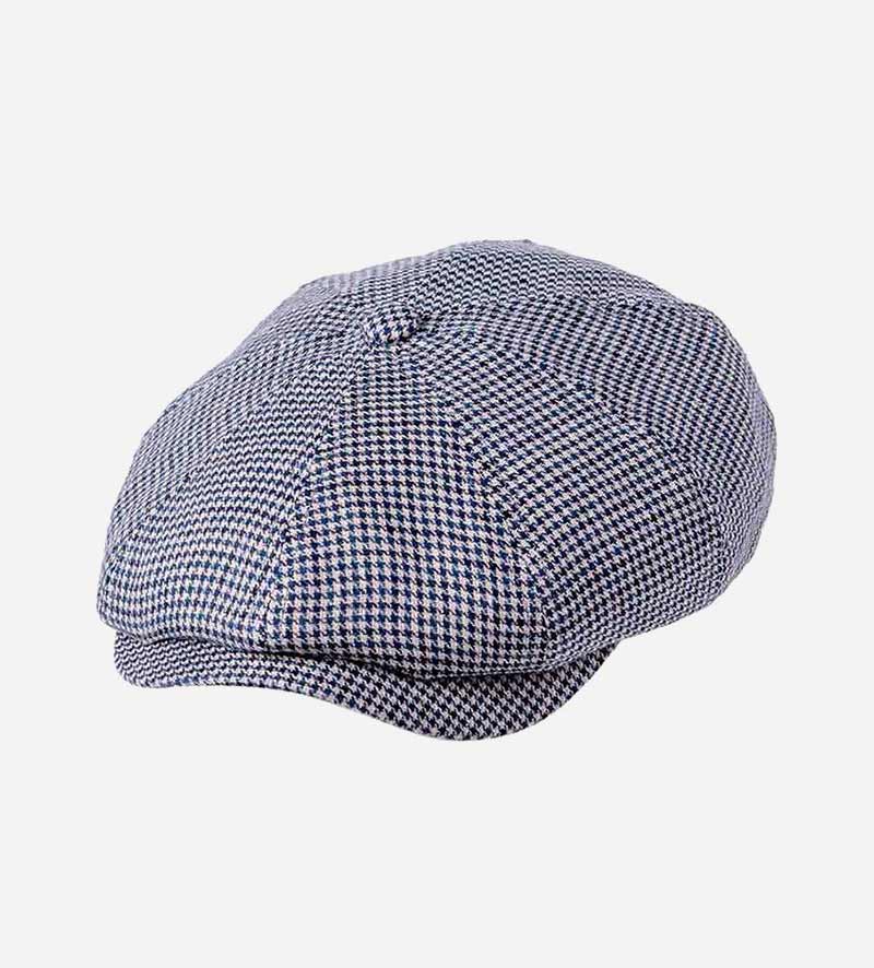 oblique view of summer newsboy cap