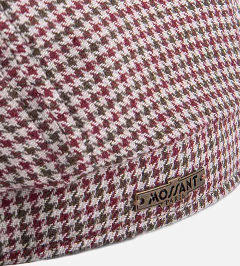 hatband of linen newsboy cap