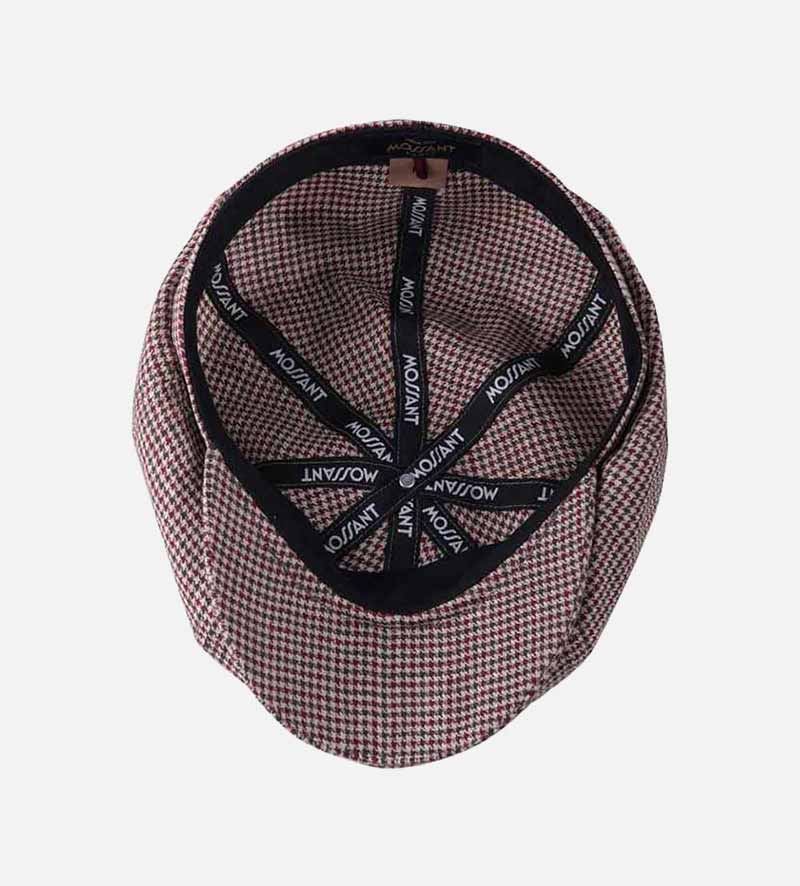 inside view of linen newsboy cap