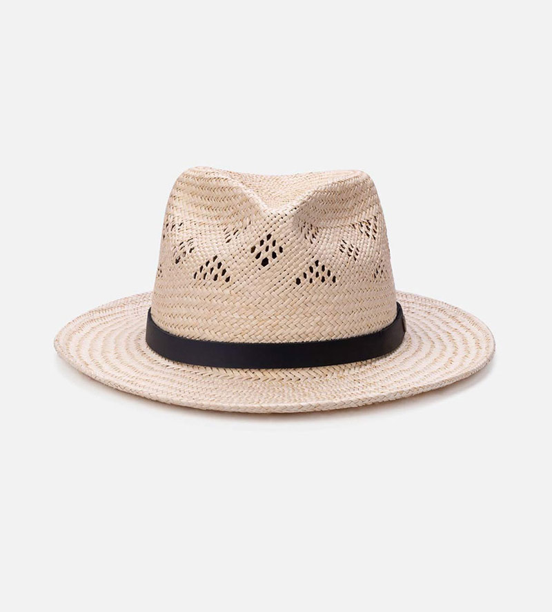 front view of cool straw hat