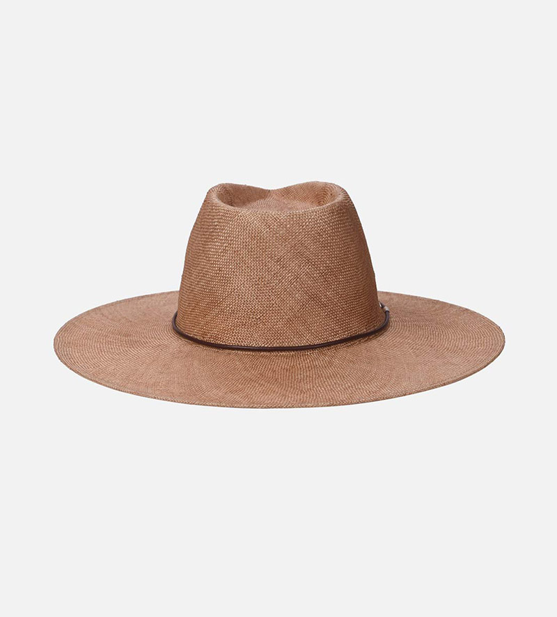 back of mens wide brimmed straw hat