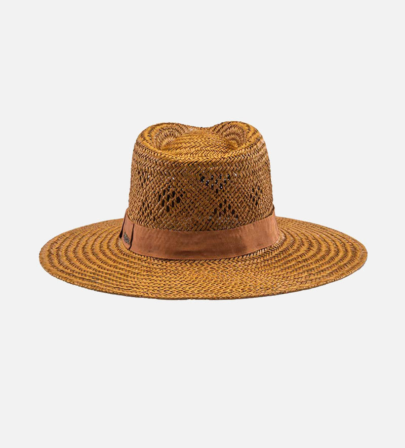 side view of mens straw sun hat