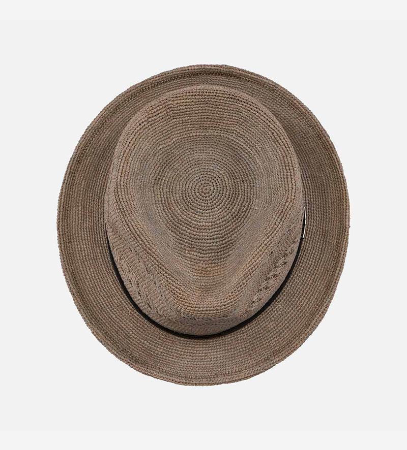 top view of surf straw hat