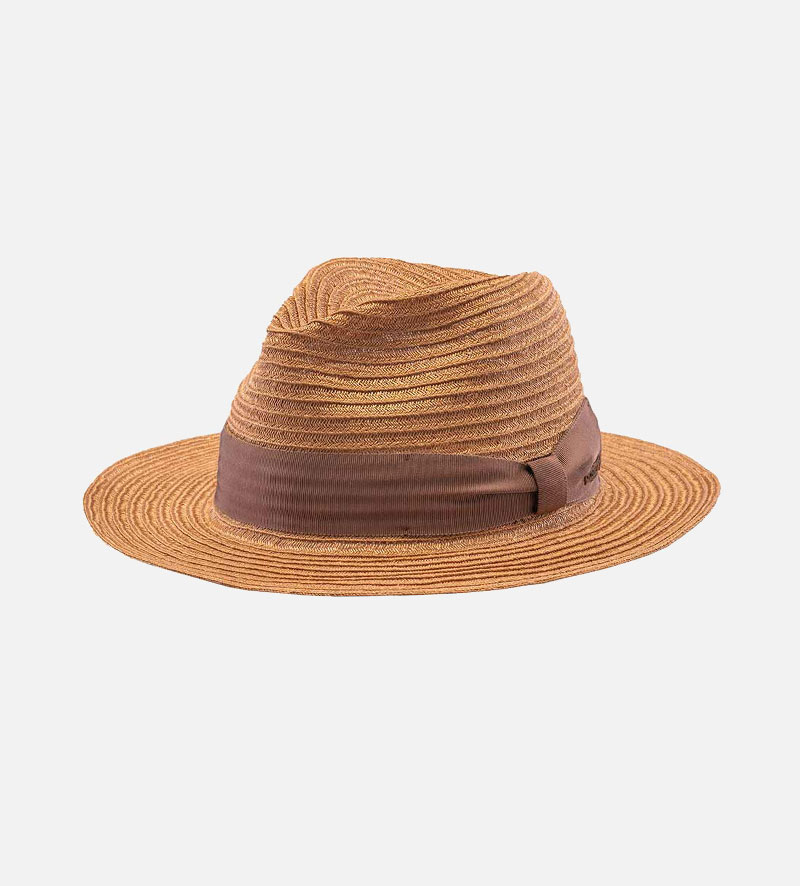 oblique view of hemp sun hat