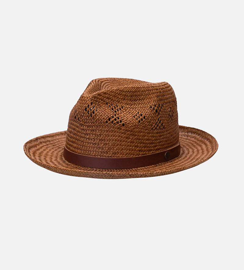 back view of mens straw gardening hat