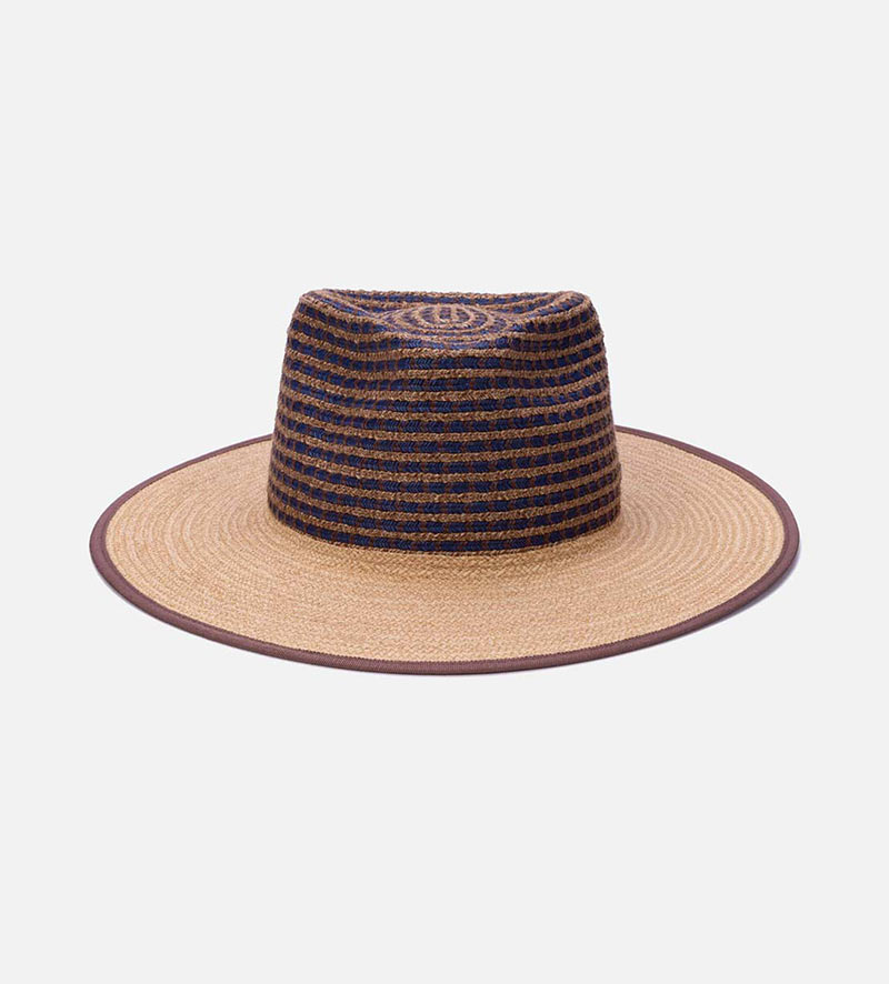 front view of mens wide brimmed sun hat