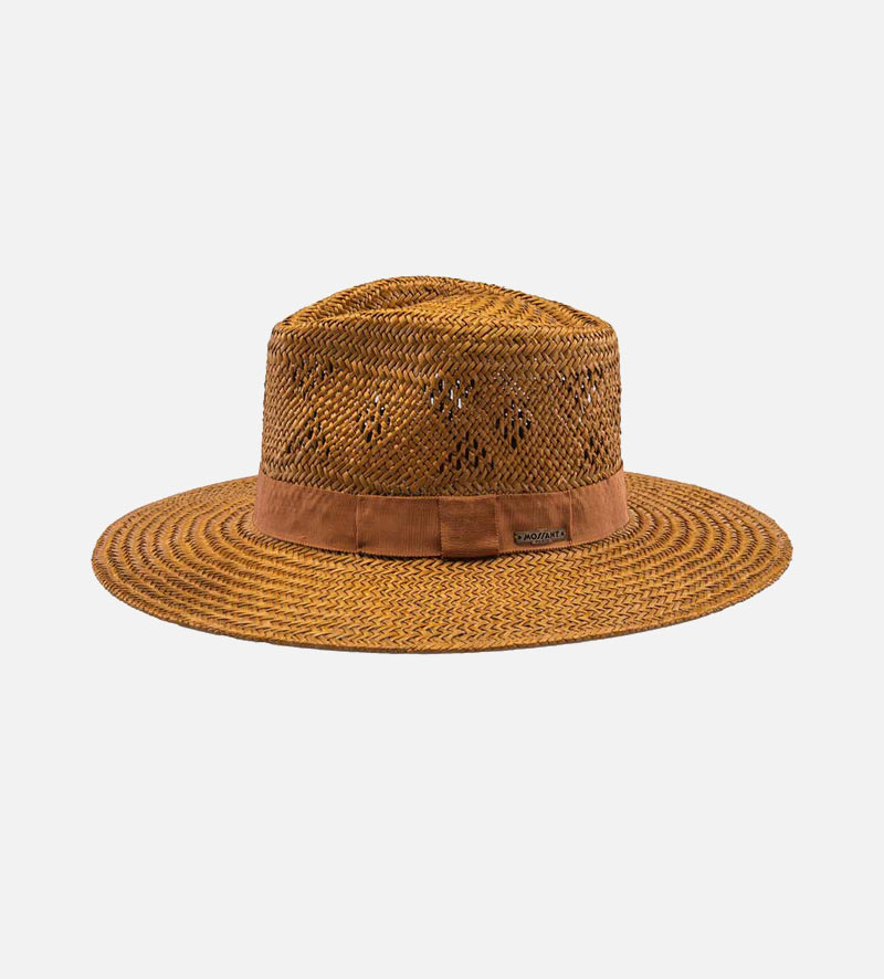 side view of mens straw sun hat