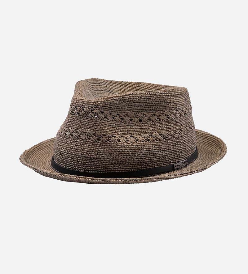 oblique view of surf straw hat